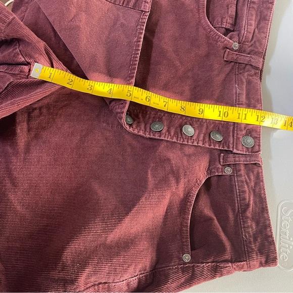 NWT American Eagle Women’s Size 12 Maroon Corduroy Short Mom Skort Preppy Fall - Picture 10 of 13